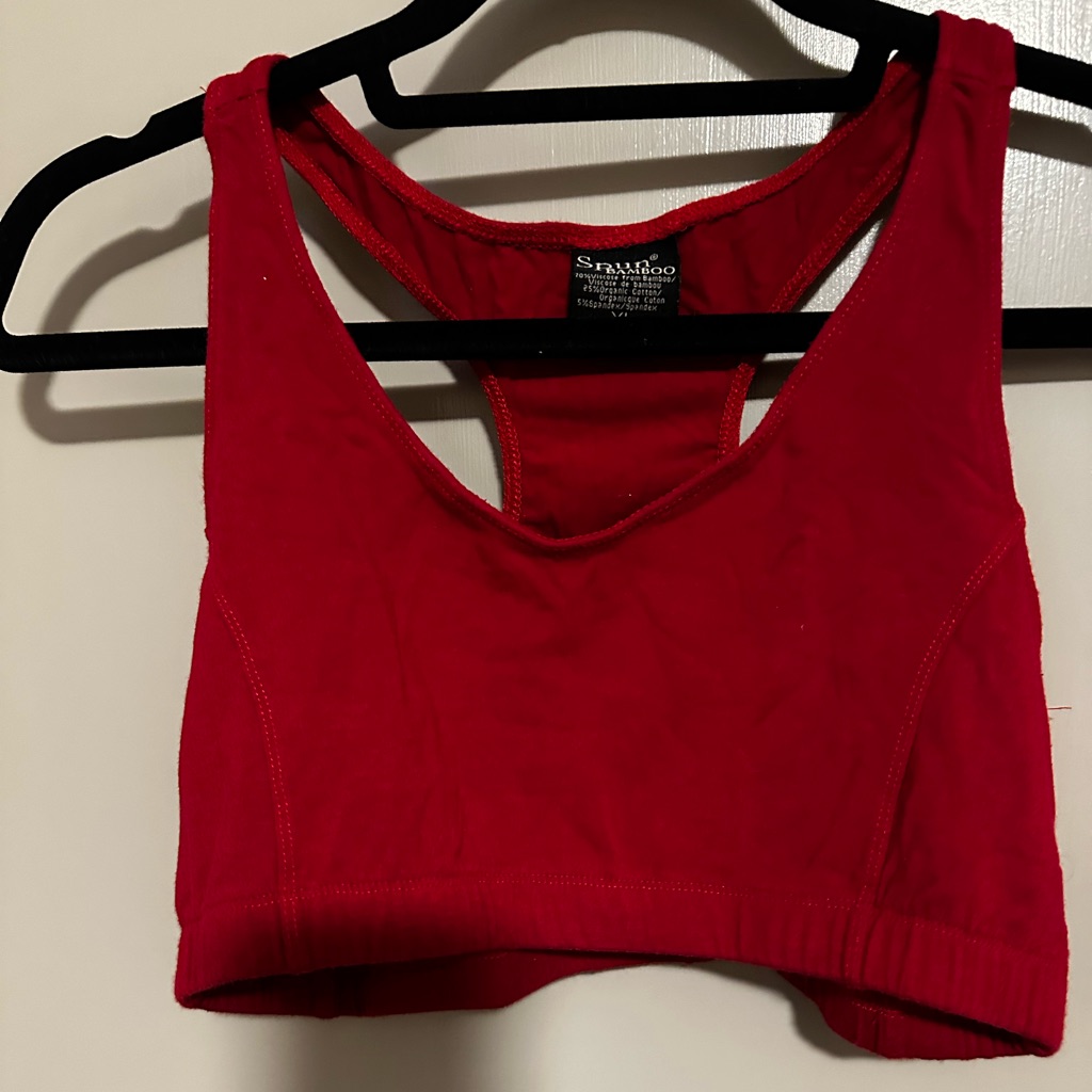 Bamboo Red Sports Bra